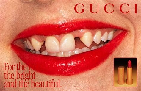 gucci for the bold bright and beautiful|Gucci Has 58 New Lipsticks and Beauty Ad With Crooked Teeth.